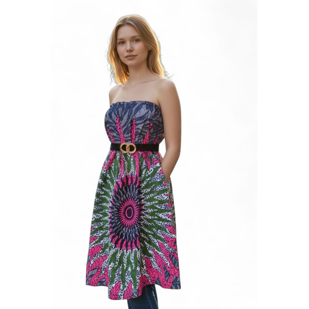 Festive Pink Boobtube Dress