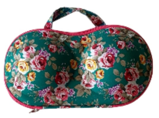 Organizer Bra Bag=Green Floral