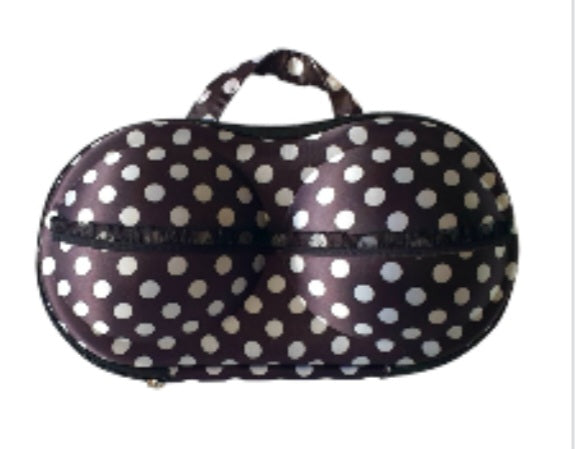 Organizer Bra Bag  - Black Poky Dot