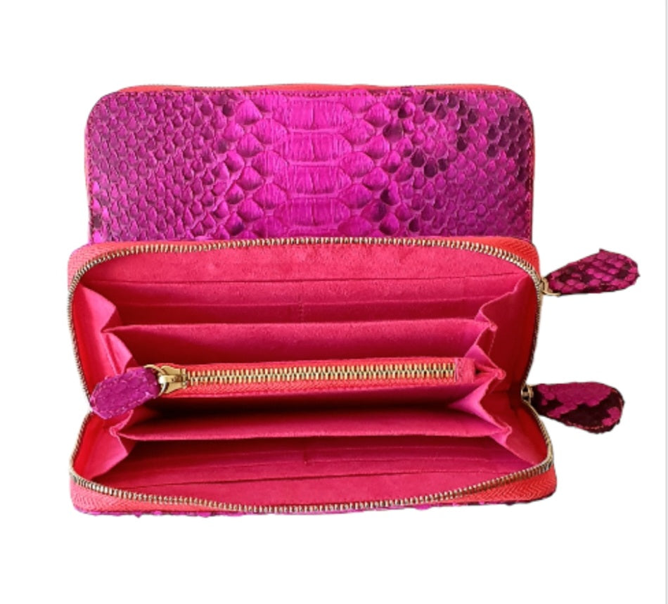 Hot Pink Leather Wallet