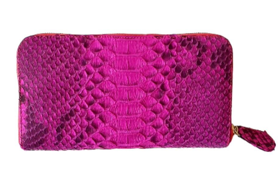 Hot Pink Leather Wallet