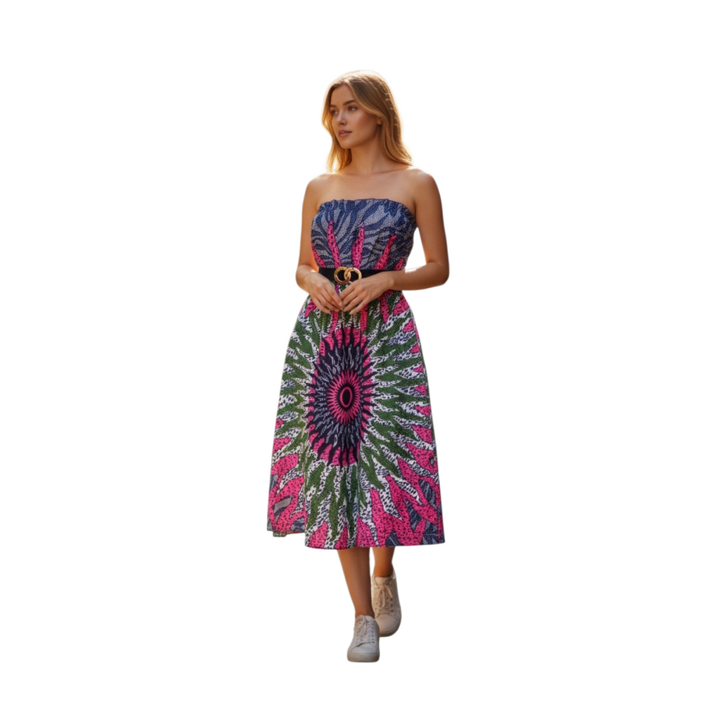 Festive Pink Boobtube Dress