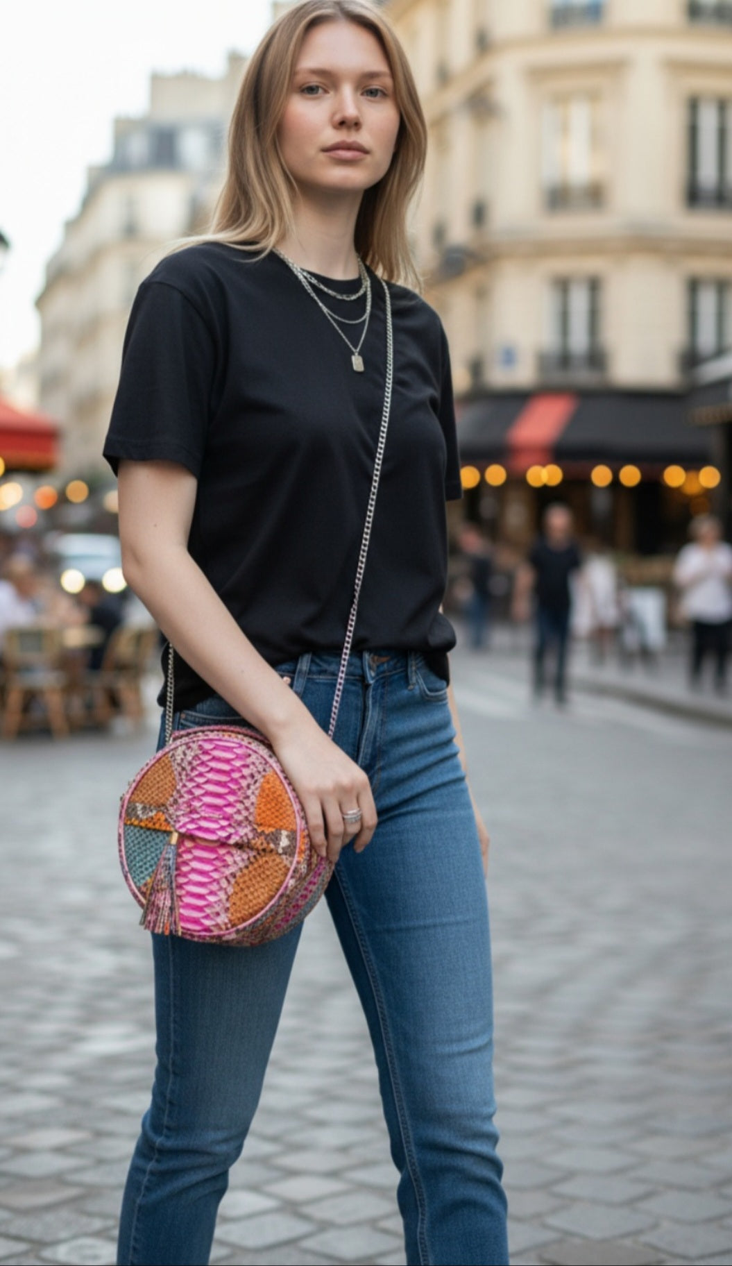 Divina Pink Shoulder Bag/Circular Bag