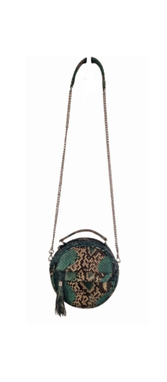 Divina Green Circular Shoulder/Crossbody Bag