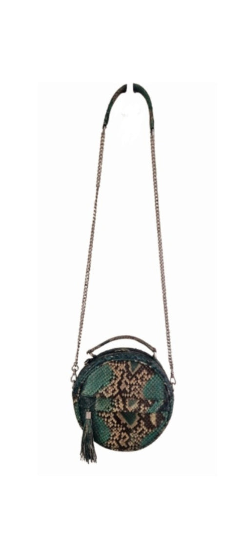 Divina Green Circular Shoulder/Crossbody Bag