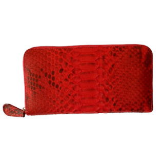RED SNAKE SKIN LETHER WALLET